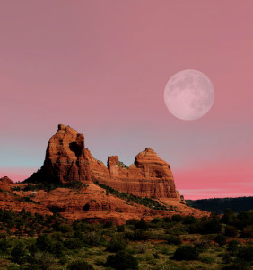 49155530 - moonrise red rock country mountains surrounding sedona arizona